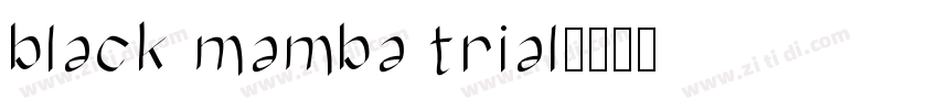 black mamba trial字体转换
